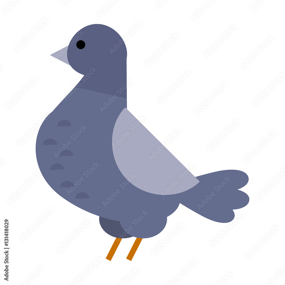 Obraz premium Dove vector icon illustration cartoon style bird
