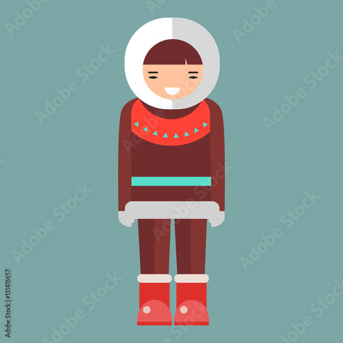 Eskimo vector illustration.