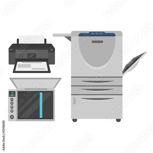 Computer office equipment vector