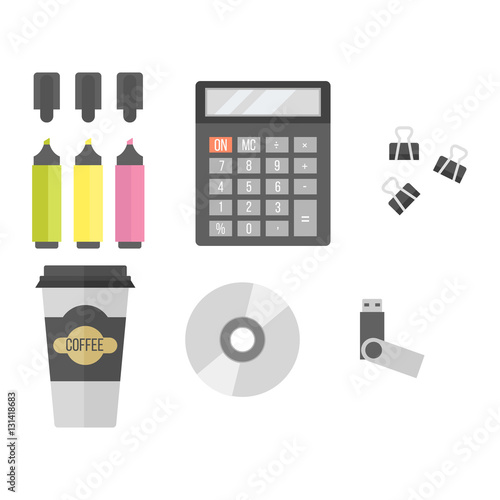 Office equipment vector