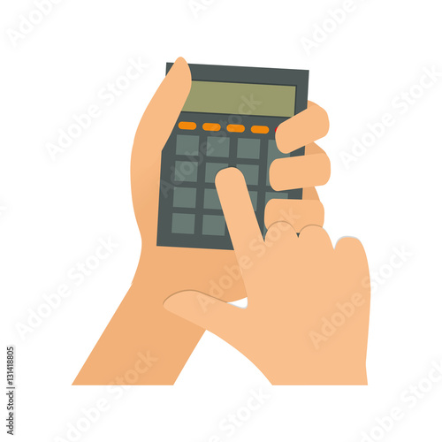 Calculator math device icon vector illustration graphic design