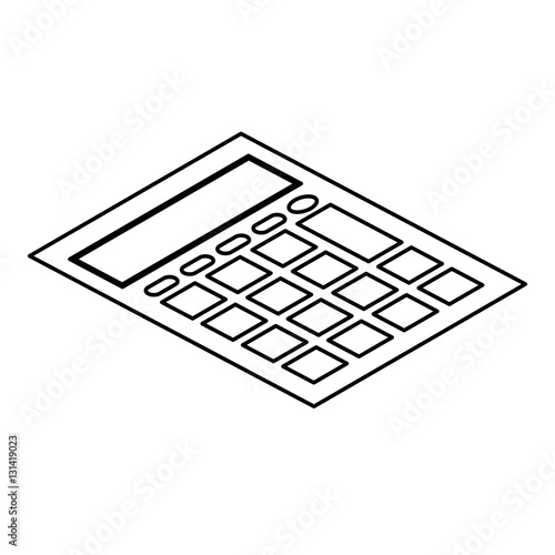 Calculator math device icon vector illustration graphic design