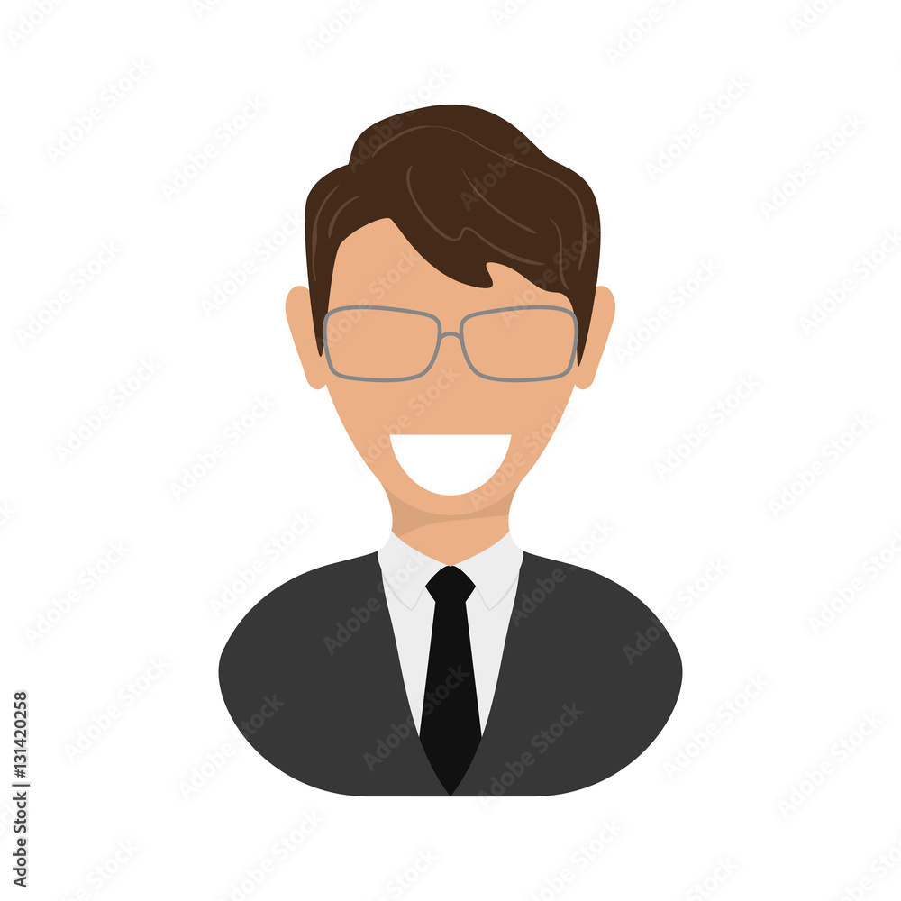 Executive businessman profile icon vector illustration graphic design