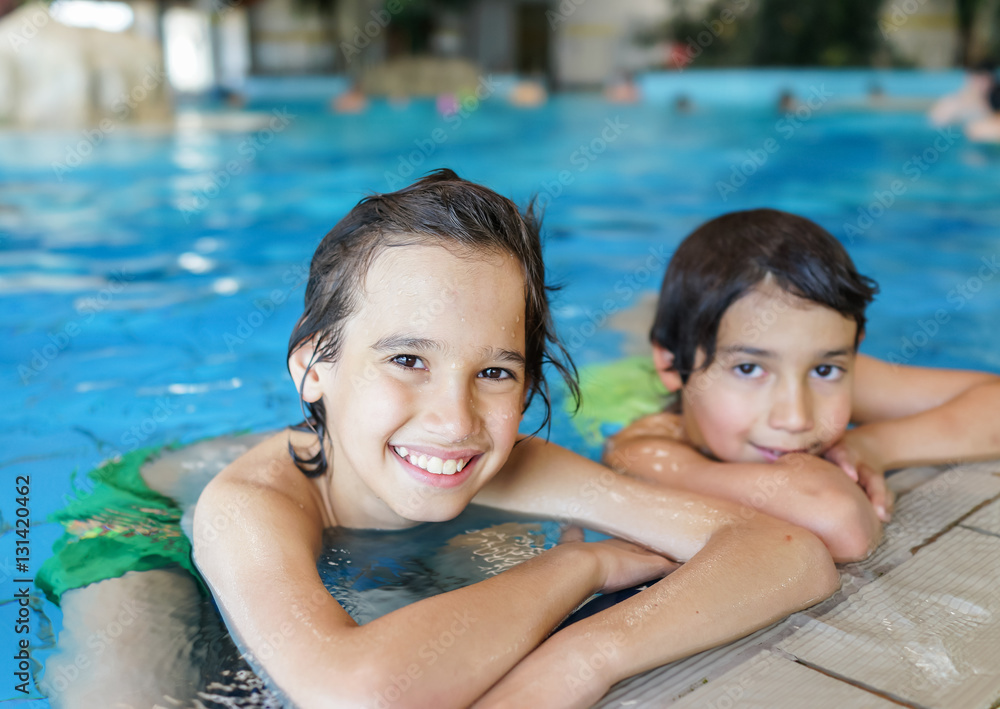 Happy children on summer vacation having fun and happy time Happy children on summer vacation having fun and happy time