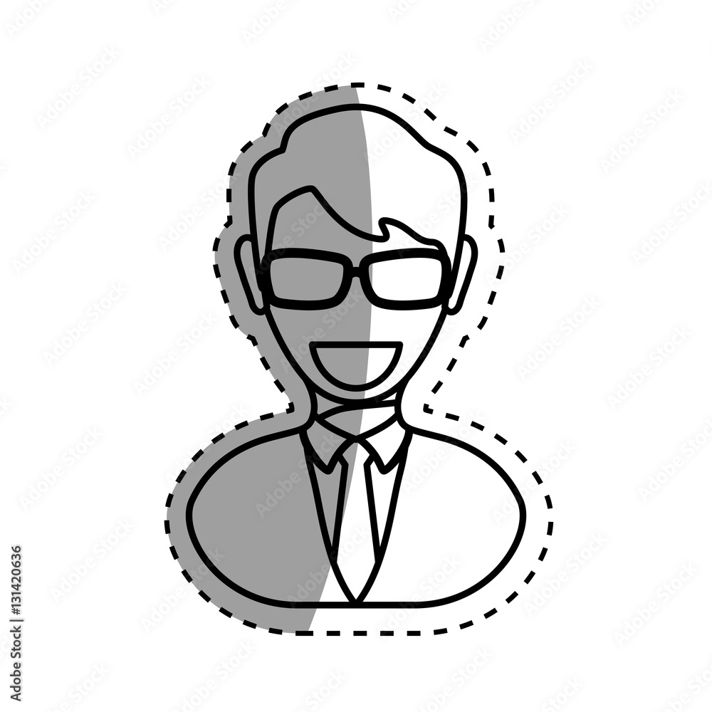 Executive businessman profile icon vector illustration graphic design
