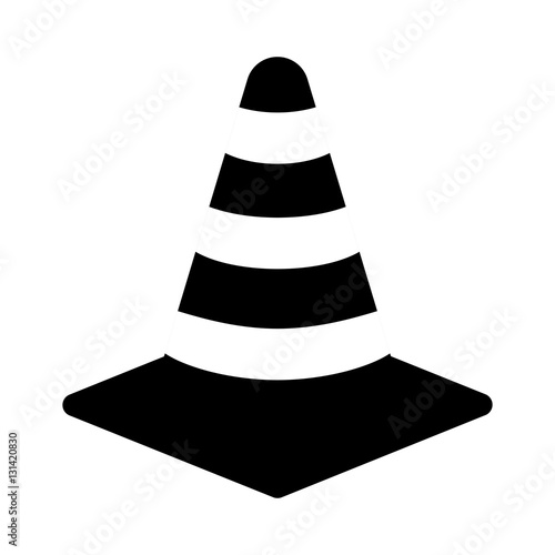 Isolated construction cone icon vector illustration graphic design
