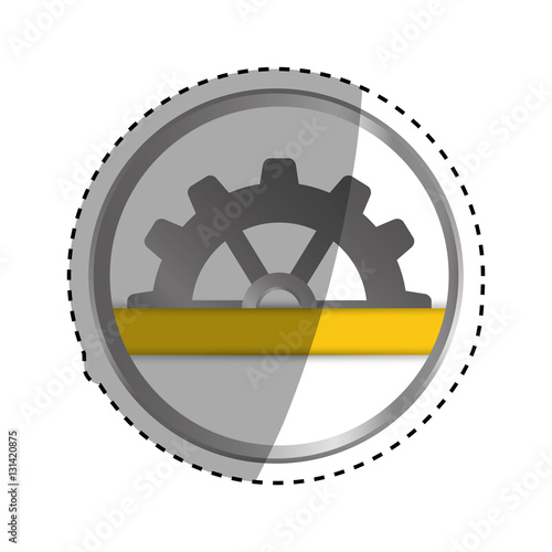 Isolated gear piece icon vector illustration graphic design