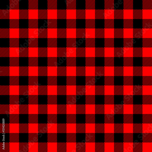Seamless checkered pattern with black-red stripes and squares - Eps10 vector graphics and illustration