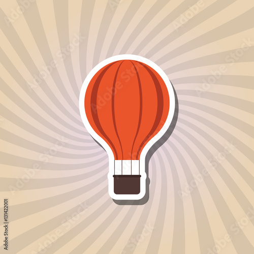 Hot air balloon concept with icon design, vector illustration 10 eps graphic.