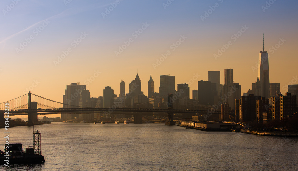 Fototapeta premium sunset over Manhattan