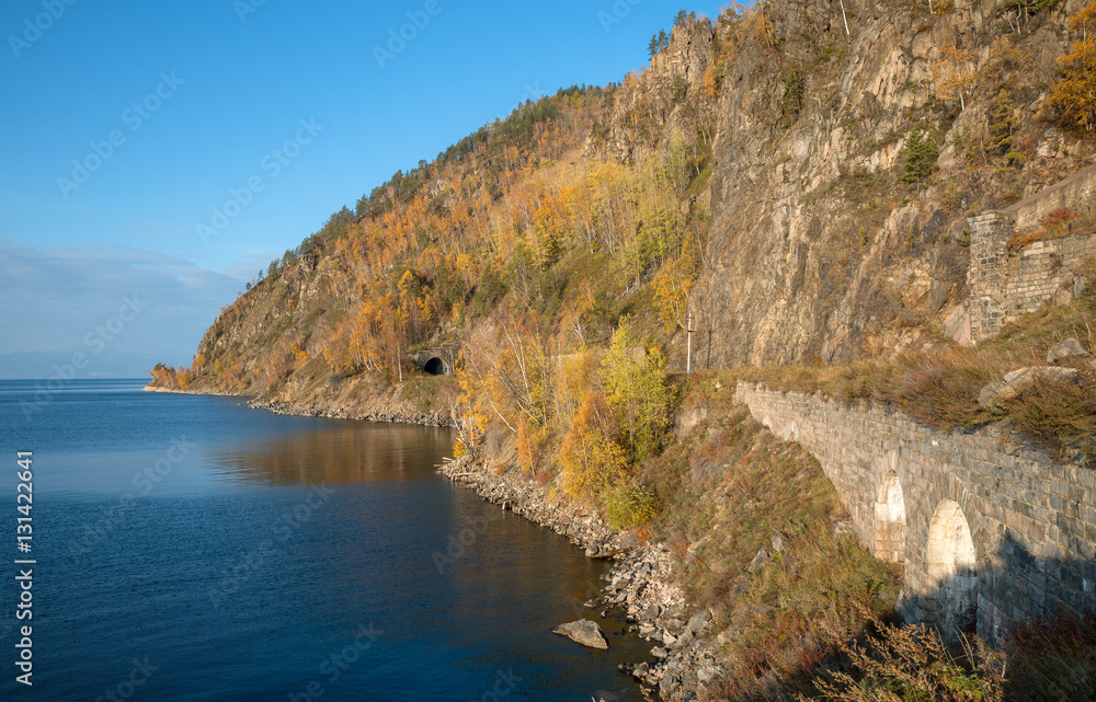Fototapeta premium Autumn on Circum-Baikal Railway
