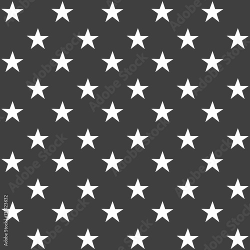 Stylish abstract seamless pattern with black graphic stars.