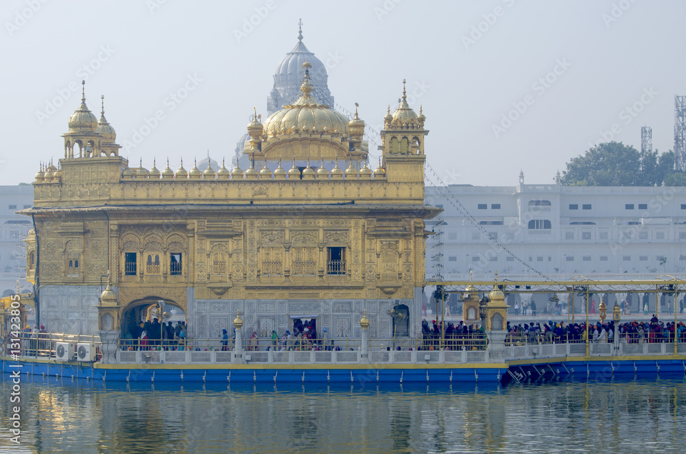 The gold temple Harmandir Sahib to Amritsar India
