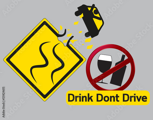 Concept idea Drink dont and drive