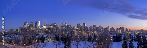 Sweeping skyline view at sunset in Calgary, Alberta. Calgary is home to many oil companies.  © Jeff Whyte