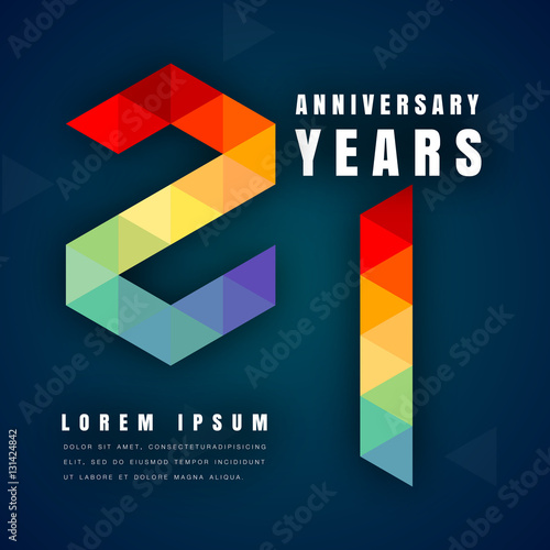 Anniversary emblems template design photo