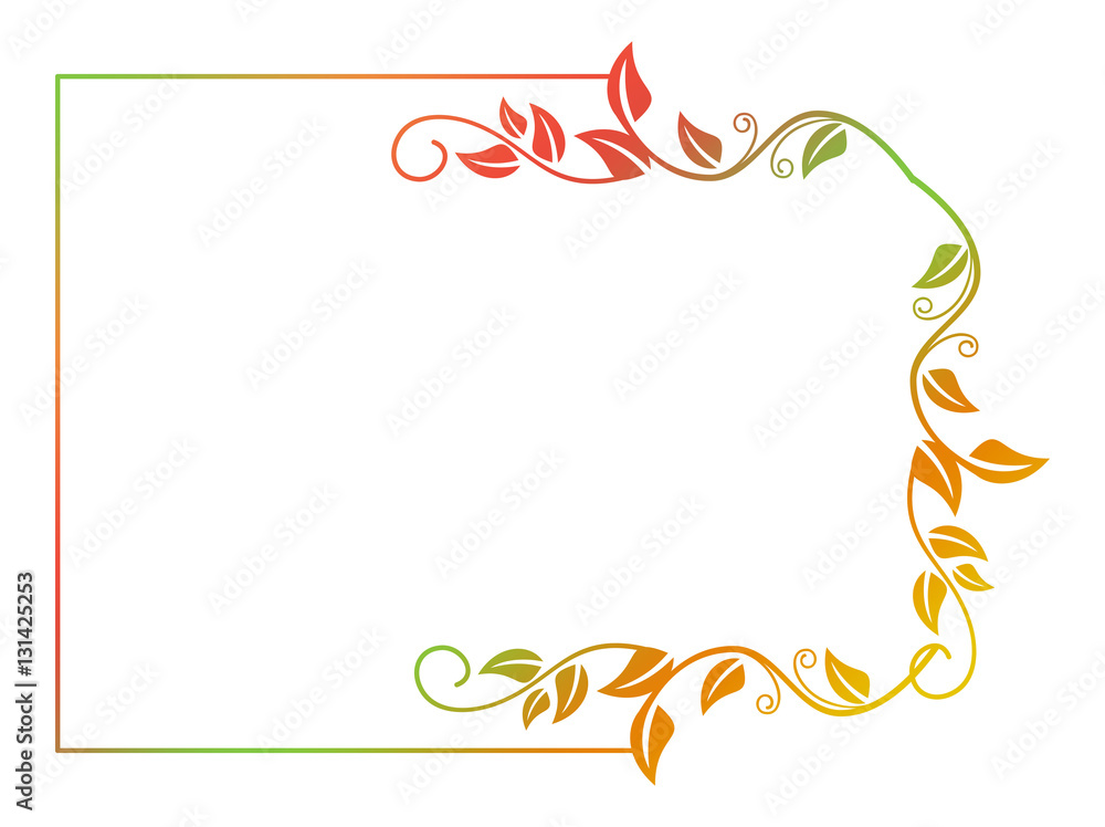 Abstract silhouette floral frame. Abstract silhouette floral frame.