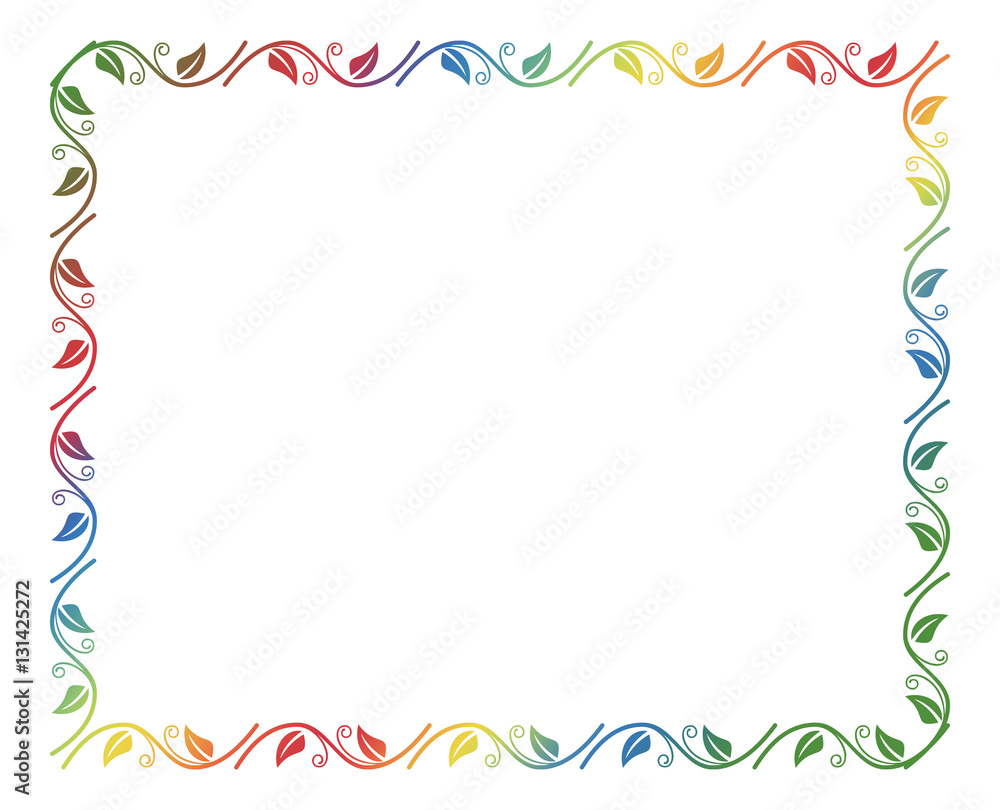 Abstract silhouette floral frame. Abstract silhouette floral frame.