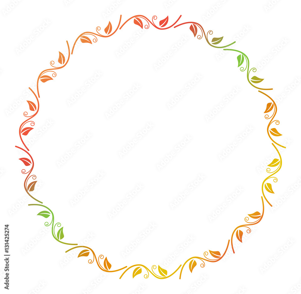 Abstract silhouette floral frame. Abstract silhouette floral frame.
