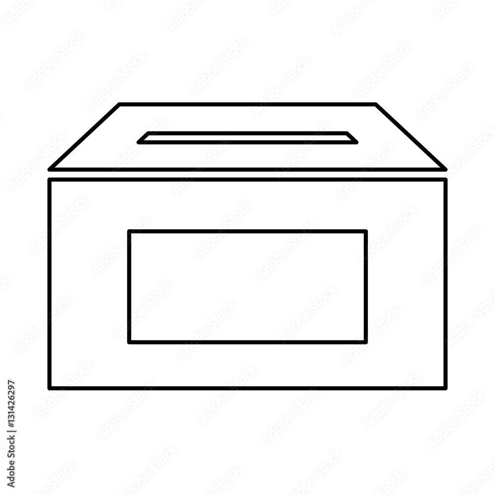 ballot box carton isolated icon vector illustration design ballot box carton isolated icon vector illustration design