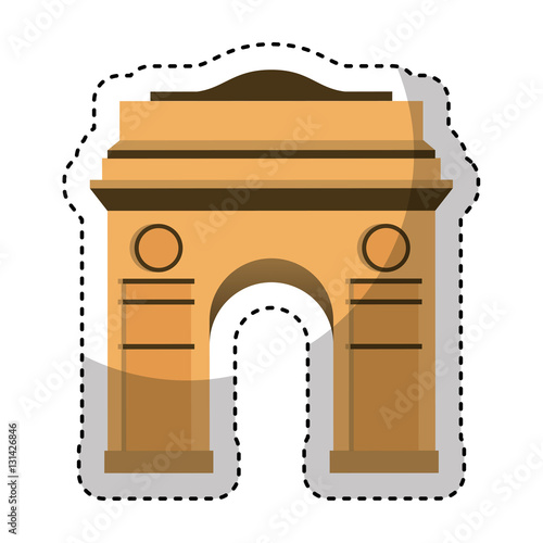 triumph arch isolated icon vector illustration design