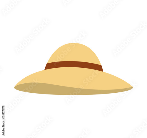 beach hat isolated icon vector illustration design