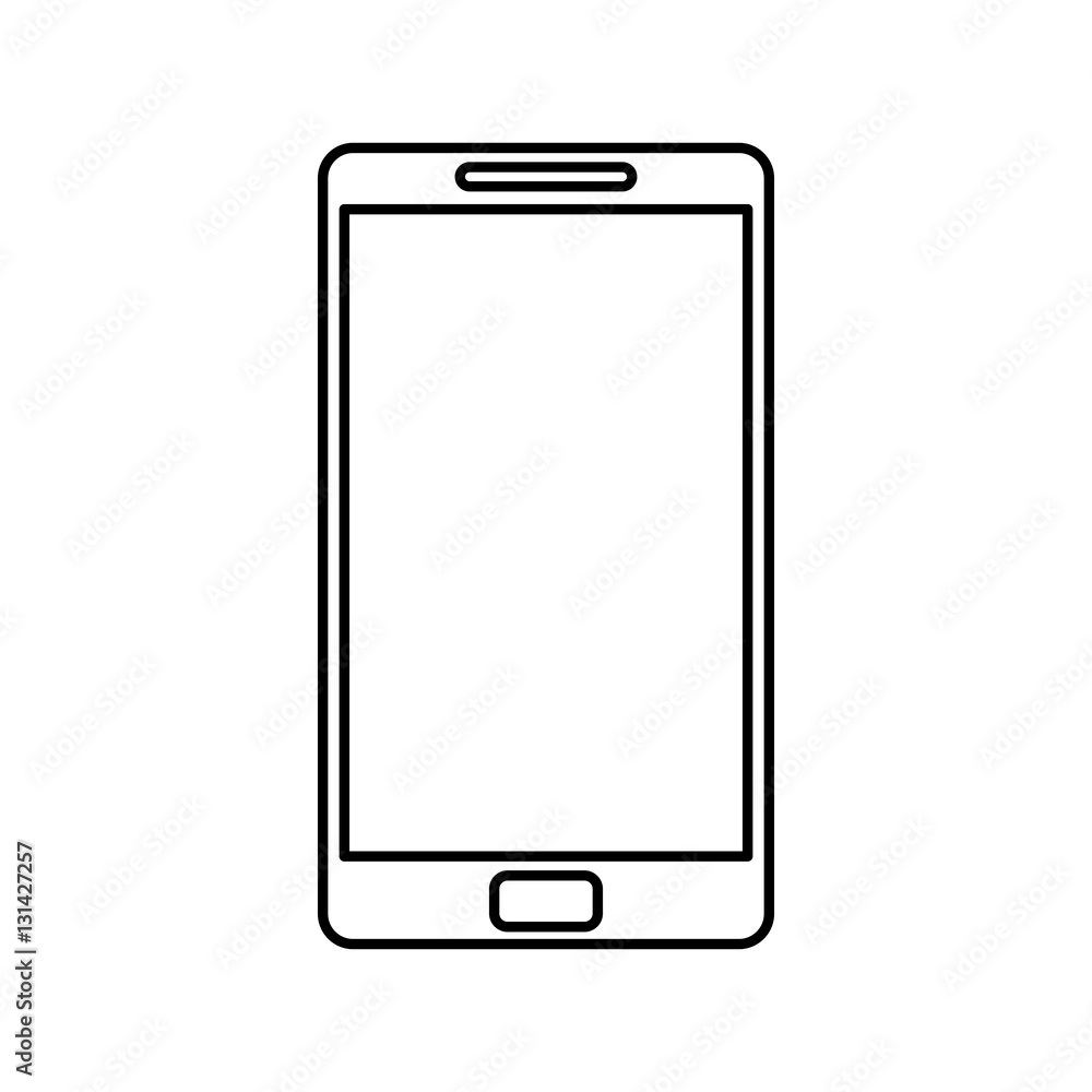 smartphone technology line icon vector illustration design smartphone technology line icon vector illustration design