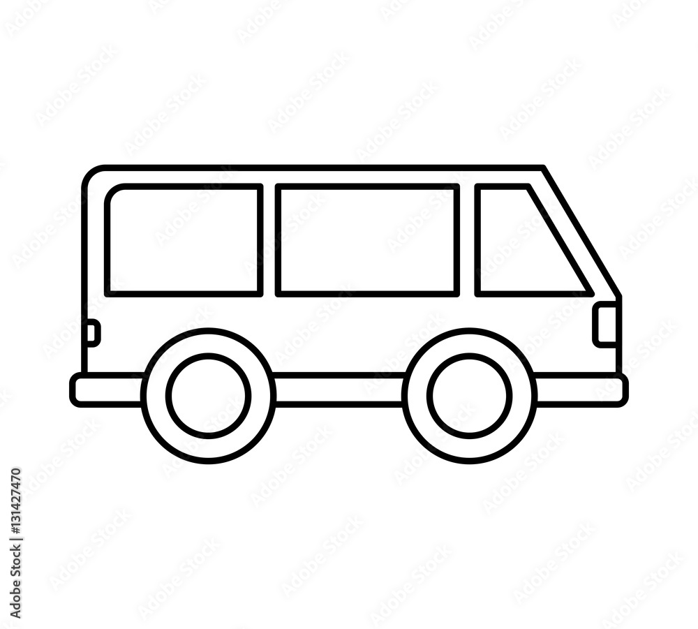 van vehicle isolated icon vector illustration design