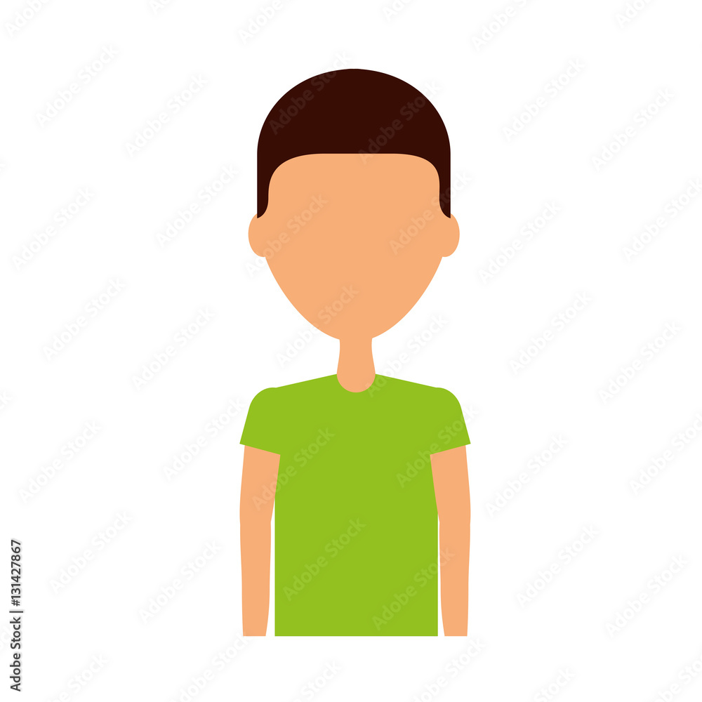 young man avatar character vector illustration design