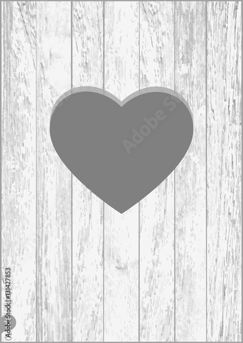 Heart in wood  vector