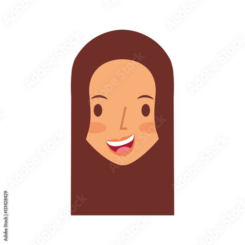 young woman avatar character vector illustration design