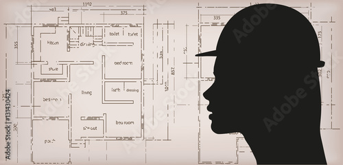Woman girl lady female person young caucasian silhouette builder