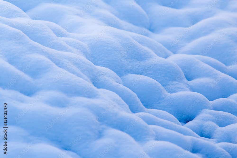 Obraz premium blue snow in the morning as a background