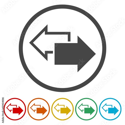 Exchange arrow icons set 