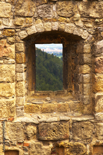 Window in a stony wall