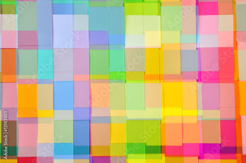 Cut Colored Paper Square Pattern