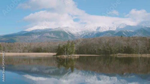 Shiretoko Five Lakes,Shiretoko Goko,in Shiretoko National Park,Hokkaido,Japan,Filmed in 4K photo