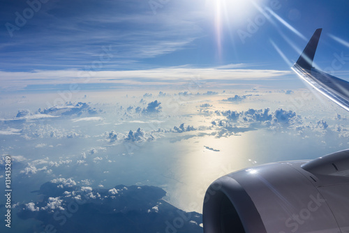 Foto sky and clouds from the airplane