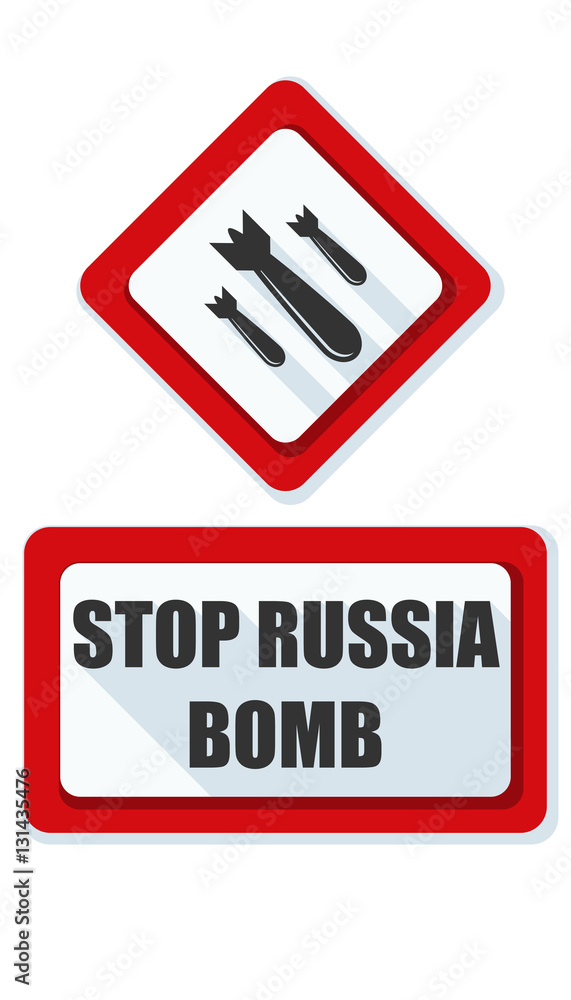 Stop Russia Bomb illustration Stop Russia Bomb illustration