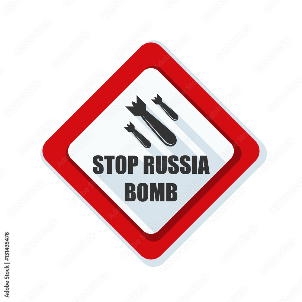 Stop Russia Bomb illustration Stop Russia Bomb illustration