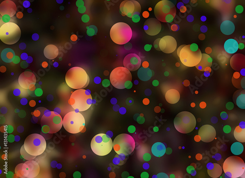 Multicolored Bokeh backgrounds in Chaotic Arrangement