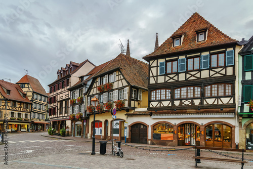 historic houses on Obernai, Alsace, France