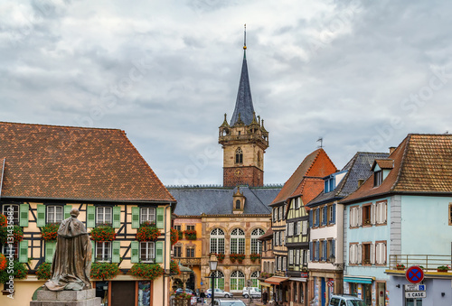 view of Obernai, Alsace, France photo