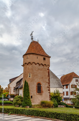 Tower in Obernai, Alsace, France