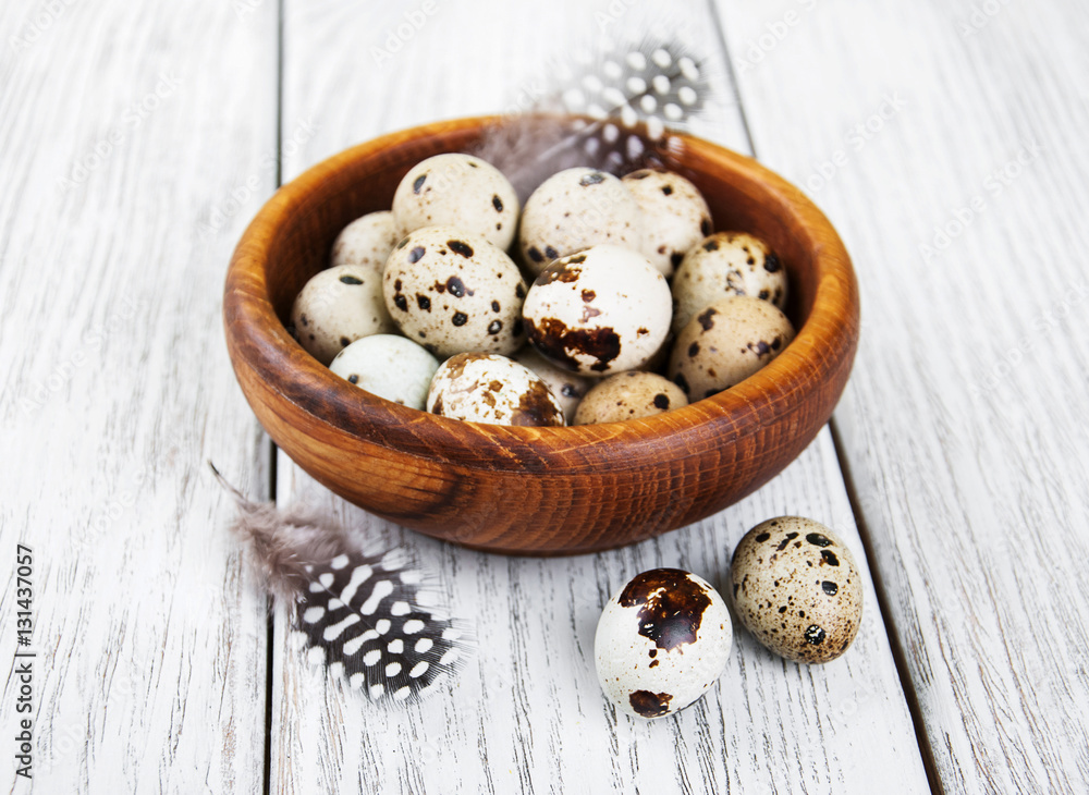 bowl with fresh quail eggs bowl with fresh quail eggs