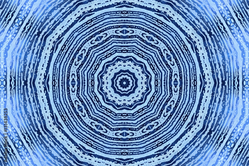 Abstract concentric foam pattern on the glass Abstract concentric foam pattern on the glass