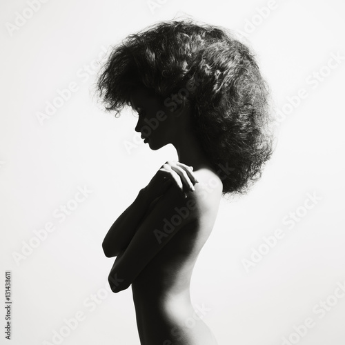 Samolepka Beautiful woman with magnificent hair