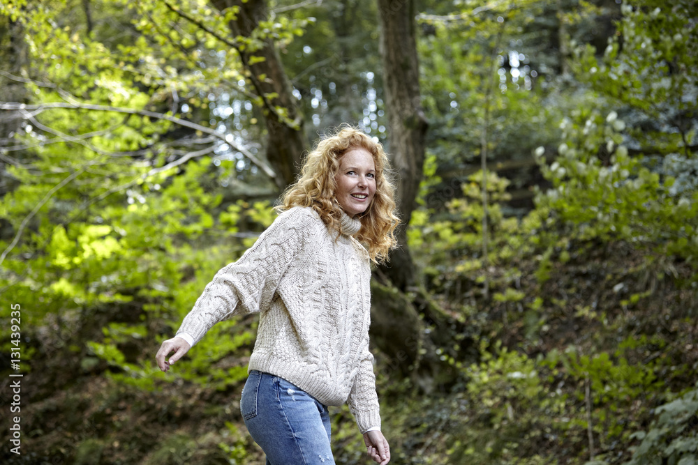 Smiling woman in the nature Smiling woman in the nature