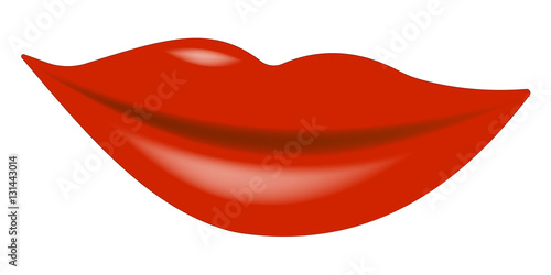 lips scarlet realistic with glitter