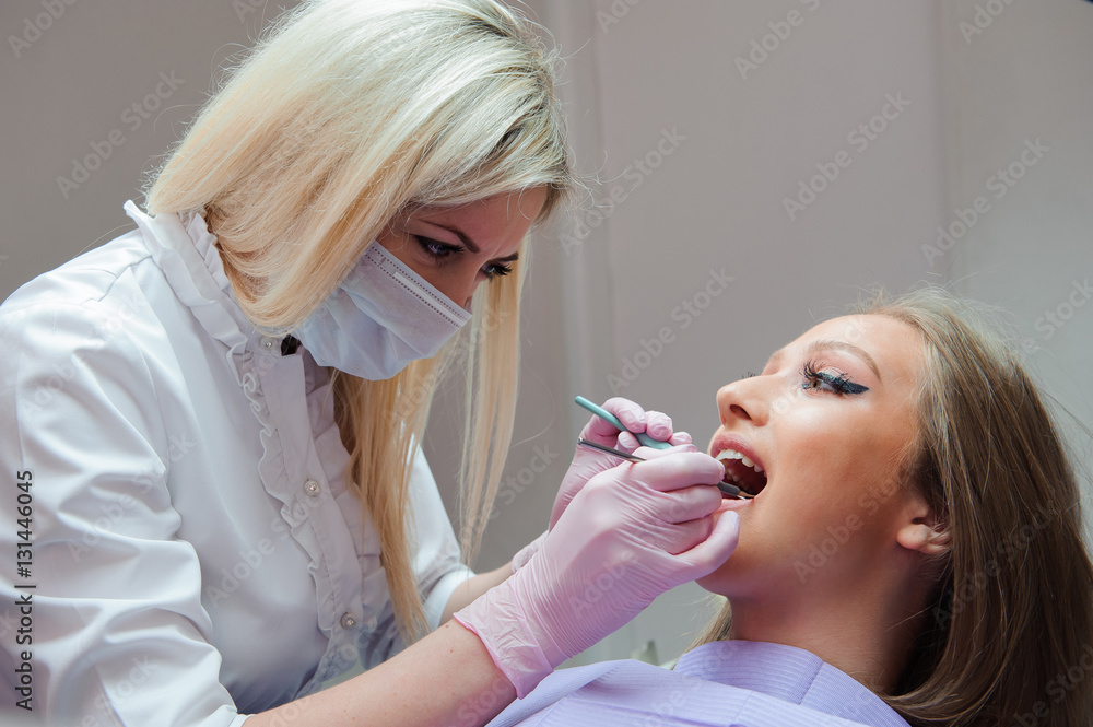 Dental inspection in clinic Dental inspection in clinic